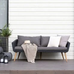 Veke Kaisla 3-istuttava Sohva Musta/harmaa