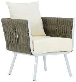 Veke Tunturi Nojatuoli Vihertävän Harmaa/valkoinen