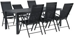 Veke Flex Textline 6-hengen Ruokailuryhmä Musta -Veke kauppa flex textline ruokailuryhma 6 hengen kuva2