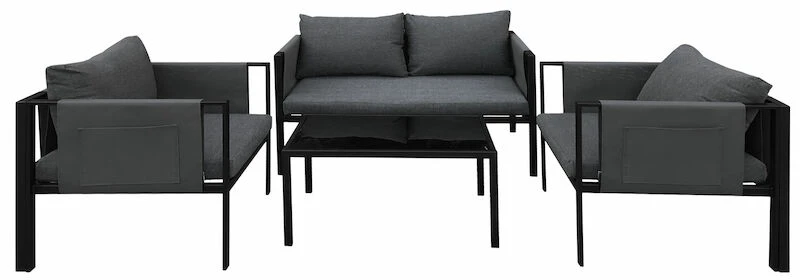 House Nordic Nice Sohvaryhmä Musta/tummanharmaa 2 House Nordic Nice Sohvaryhmä Musta/tummanharmaa - Image 2
