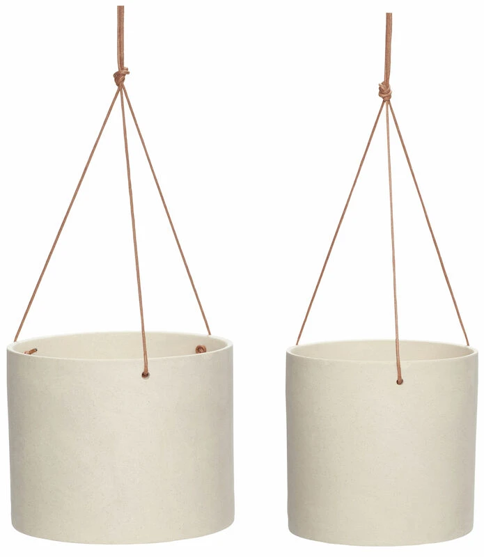 Hübsch Aero Roikkuvat Kukkaruukut 2 Kpl Hiekka 2 Hübsch Aero Roikkuvat Kukkaruukut 2 Kpl Hiekka - Image 2