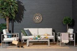 Veke Kallas Sohvaryhmä 3+1+1 Sohvapöydällä Greige/hiekka -Veke kauppa kallas sohvaryhma 311 greige hiekka miljoossa 5