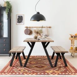 Veke Lana 4-hengen Penkkiryhmä Antiikkipetsattu/musta