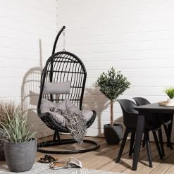 Veke Luoto Riipputuoli Ja Teline Musta, Vaaleanharmaa Pehmuste -Veke kauppa luoto riipputuoli ja teline musta web 8