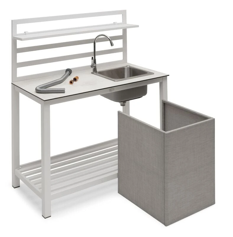 Hillerstorp Åminne Kesäkeittiö Altaalla Ja Hanalla, Valkoinen 1 Hillerstorp Åminne Kesäkeittiö Altaalla Ja Hanalla, Valkoinen