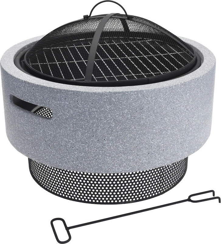 Ei Brändiä Nuotioalusta Telineellä Pyöreä Harmaa 2 Ei Brändiä Nuotioalusta Telineellä Pyöreä Harmaa - Image 2