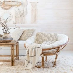 Veke Pesä Korituoli Luonnonväri Rottinki, L.valkoinen Pehmuste 10 Veke Pesä Korituoli Luonnonväri Rottinki, L.valkoinen Pehmuste -Veke kauppa pesa pallotuoli luonnonvarinen rottinki web 5