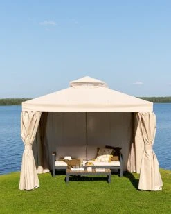 Veke Ranta Paviljonki 3x3 M Beige 8 Veke Ranta Paviljonki 3x3 M Beige -Veke kauppa ranta paviljonki 3x3m beige web 14