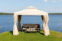 Veke Ranta Paviljonki 3x3 M Beige 11 Veke Ranta Paviljonki 3x3 M Beige -Veke kauppa ranta paviljonki 3x3m beige web