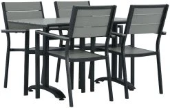 Veke Saarni Hotel Aintwood 4-hengen Ruokailuryhmä Musta/harmaa -Veke kauppa saarni hotel aintwood ruokailuryhm 4hengen musta harmaa 1