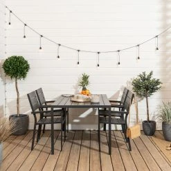 Veke Saarni Aintwood 4-hengen Ruokailuryhmä Musta 8 Veke Saarni Aintwood 4-hengen Ruokailuryhmä Musta -Veke kauppa saarni aintwood ruokailuryhma 4 hengen musta 2