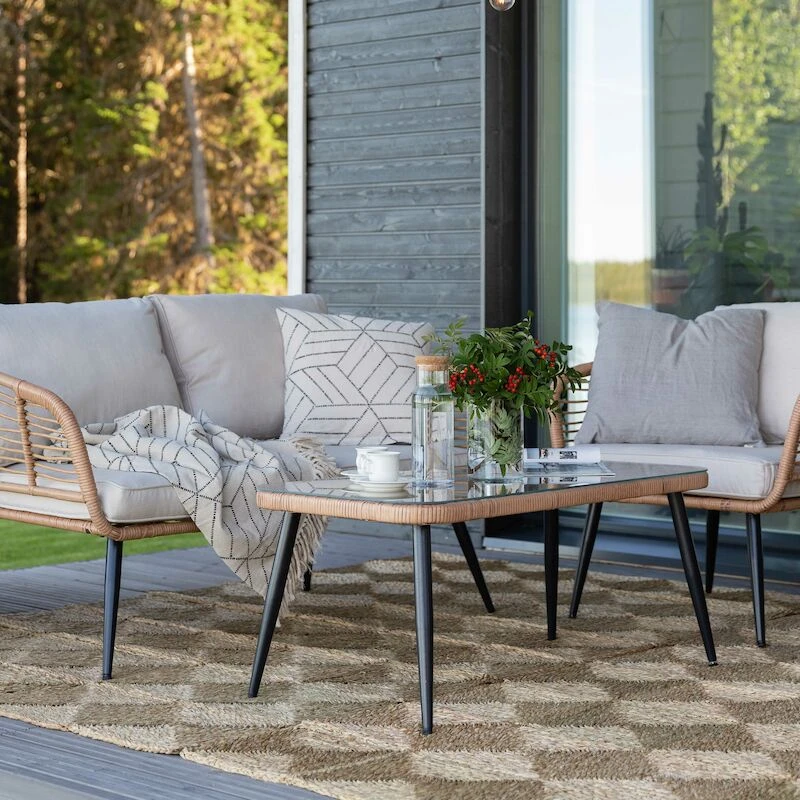 Veke Scandic Sohvaryhmä Luonnonväri Polyrottinki 3 Veke Scandic Sohvaryhmä Luonnonväri Polyrottinki - Image 3