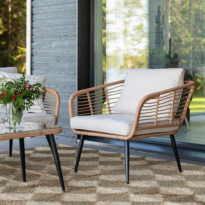 Veke Scandic Sohvaryhmä Luonnonväri Polyrottinki 2 Veke Scandic Sohvaryhmä Luonnonväri Polyrottinki - Image 2