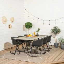 Veke, ENVY Seattle-Envy Durafit 6-hengen Ruokailuryhmä Harmaa/musta -Veke kauppa seattle envy durafit 6 hengen ruokailuryhma harmaa musta 4