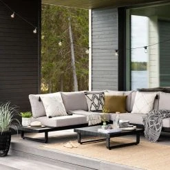 Veke Suvanto Kulmasohva Ja Sohvapöytä Musta, Hiekka Pehmusteet -Veke kauppa suvanto kulmasohva ja sohvapoyta web 14