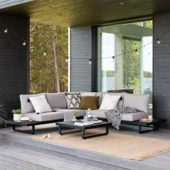 Veke Suvanto Kulmasohva Ja Sohvapöytä Musta, Hiekka Pehmusteet -Veke kauppa suvanto kulmasohva ja sohvapoyta web 17