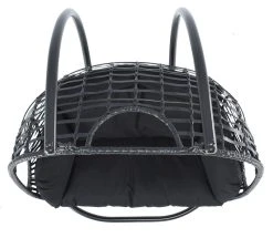 Veke Tie Kahden Istuttava Riipputuoli Jalustalla Musta, Musta Pehmuste