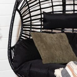 Veke Tie Kahden Istuttava Riipputuoli Jalustalla Musta, Musta Pehmuste -Veke kauppa tie kahden istuttava riipputuoli telineella web 11