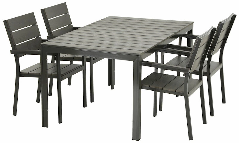 Veke Saari Aintwood 4-hengen Ruokailuryhmä Tummanharmaa 4 Veke Saari Aintwood 4-hengen Ruokailuryhmä Tummanharmaa - Image 4