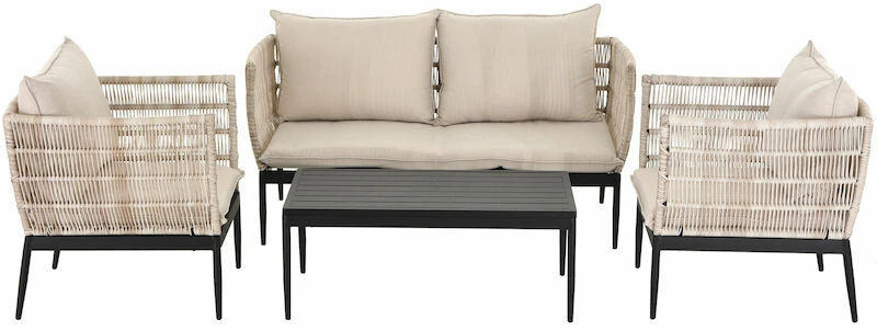 Veke Hiutale Sohvaryhmä Musta/luonnonväri 6 Veke Hiutale Sohvaryhmä Musta/luonnonväri - Image 6