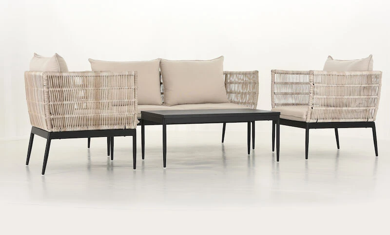 Veke Hiutale Sohvaryhmä Musta/luonnonväri 2 Veke Hiutale Sohvaryhmä Musta/luonnonväri - Image 2