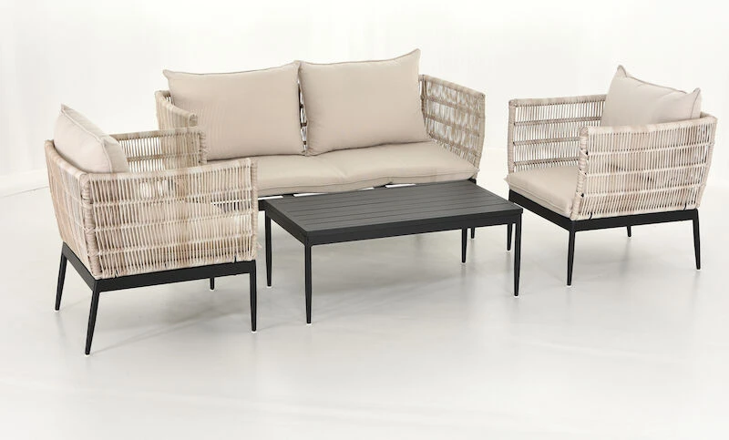 Veke Hiutale Sohvaryhmä Musta/luonnonväri 5 Veke Hiutale Sohvaryhmä Musta/luonnonväri - Image 5