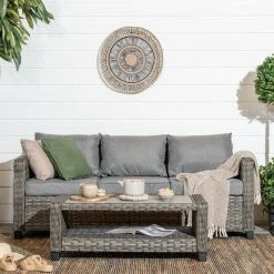 Vila Orust 3-istuttava Sohva Harmaa Polyrottinki/alumiini Runko